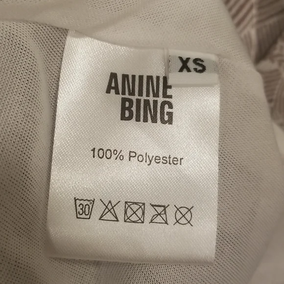 💕ANINE BING💕 Geometric Print Mini Dress ~ Charcoal XS